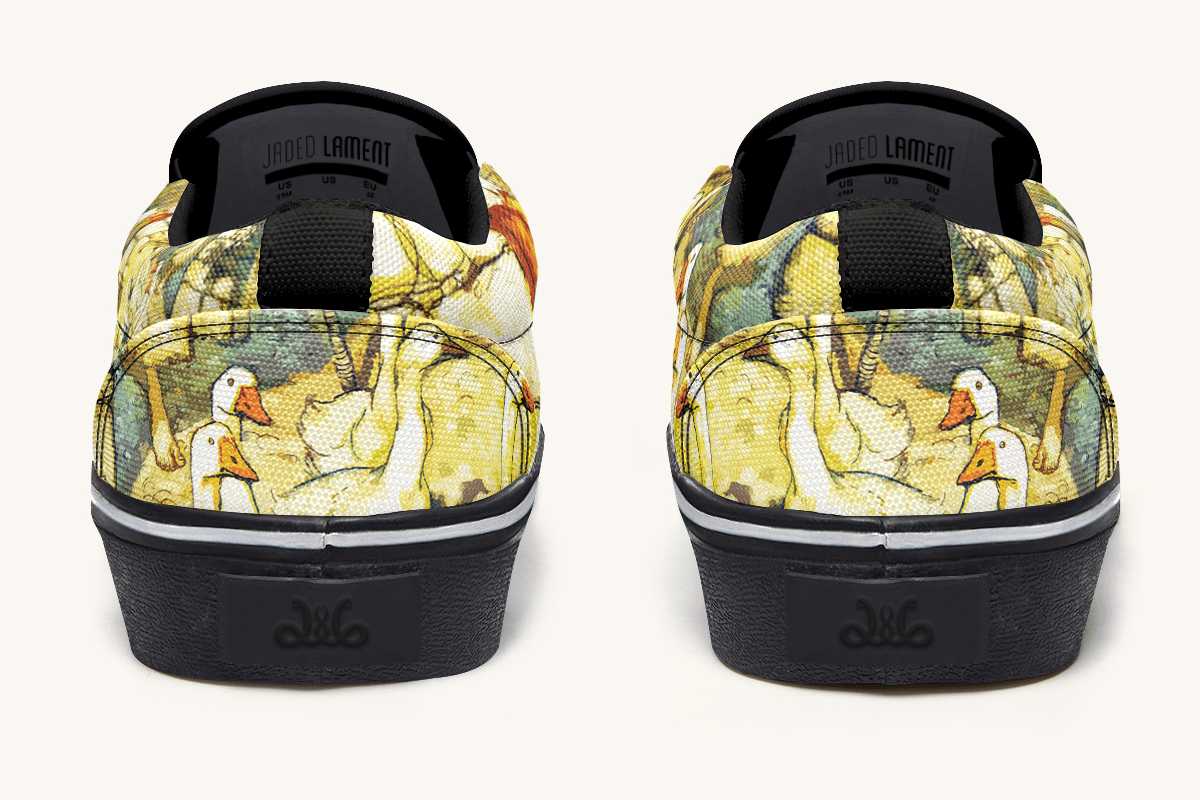 Alas Dear Goose Girl Slip On Shoes - Jaded Lament