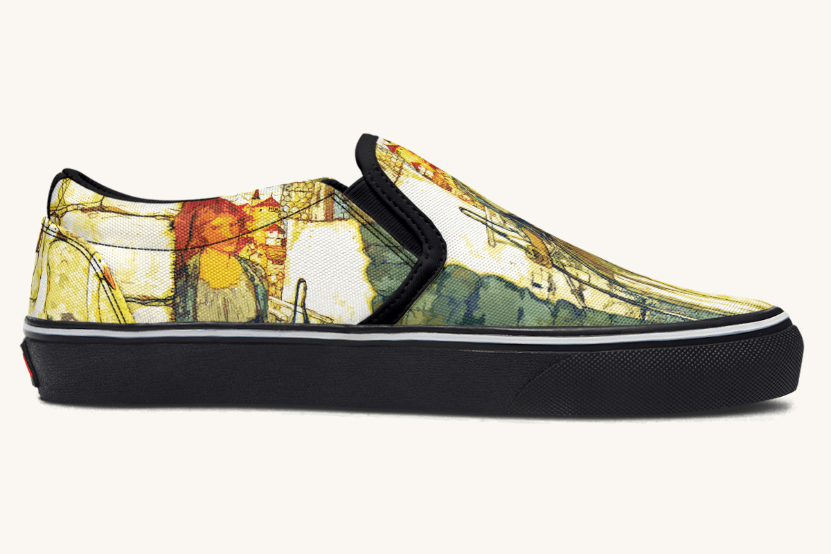 Alas Dear Goose Girl Slip On Shoes - Jaded Lament