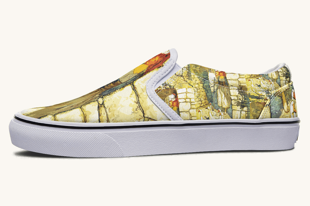 Alas Dear Goose Girl Slip On Shoes - Jaded Lament