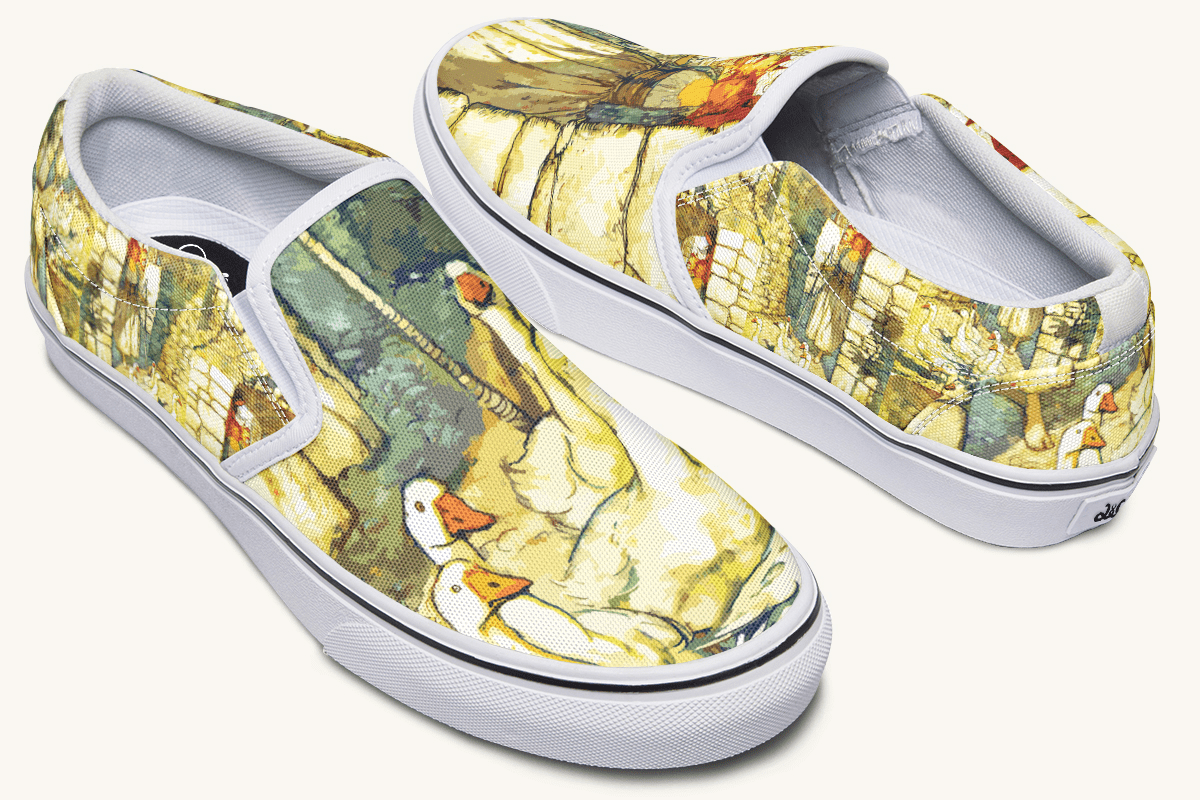 Alas Dear Goose Girl Slip On Shoes - Jaded Lament