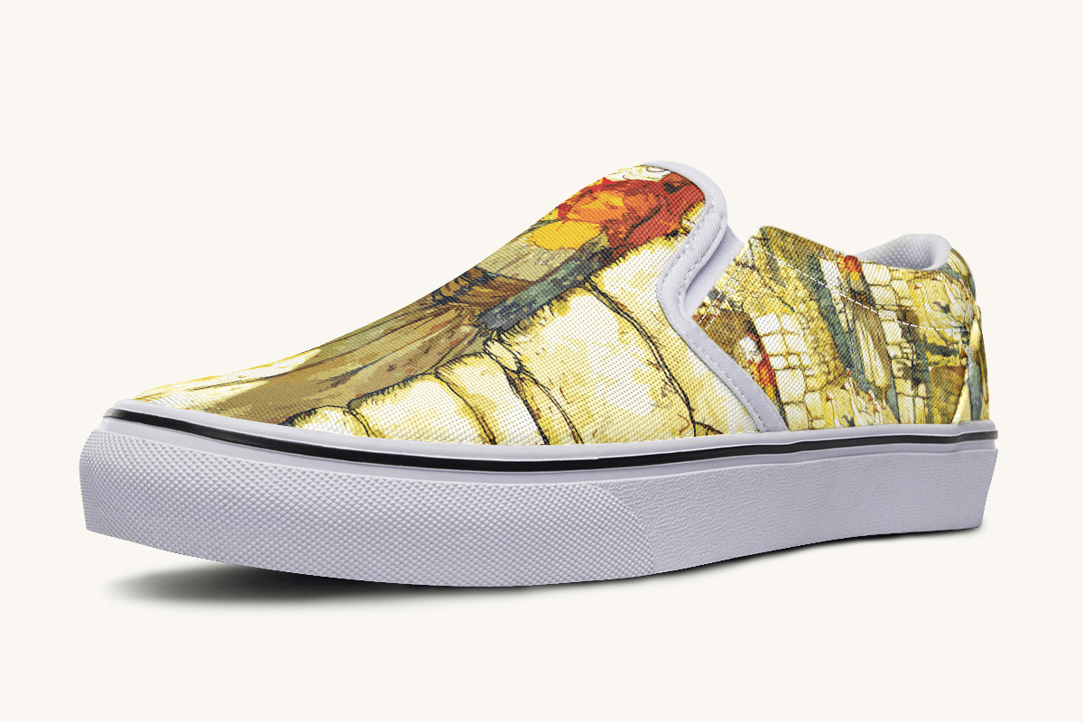 Alas Dear Goose Girl Slip On Shoes - Jaded Lament