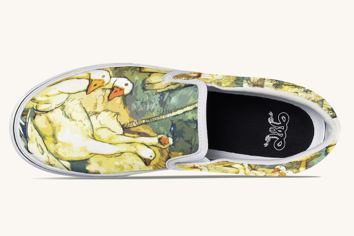 Alas Dear Goose Girl Slip On Shoes - Jaded Lament