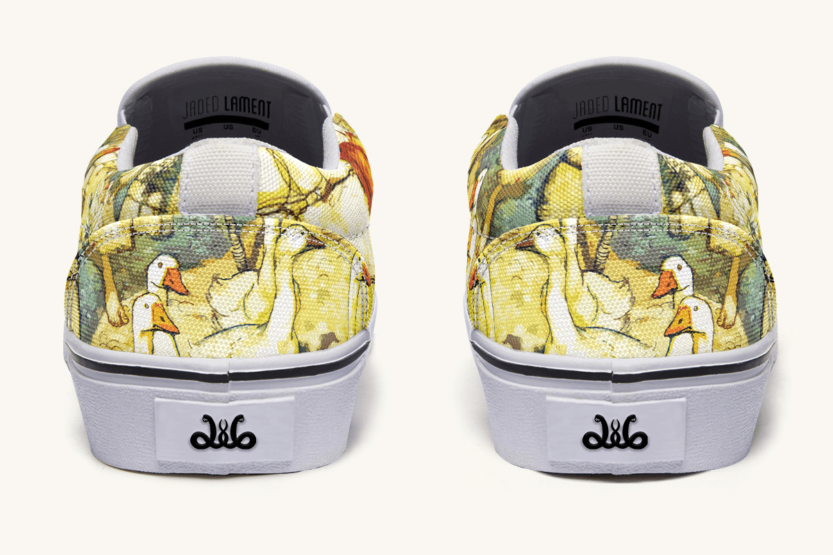 Alas Dear Goose Girl Slip On Shoes - Jaded Lament