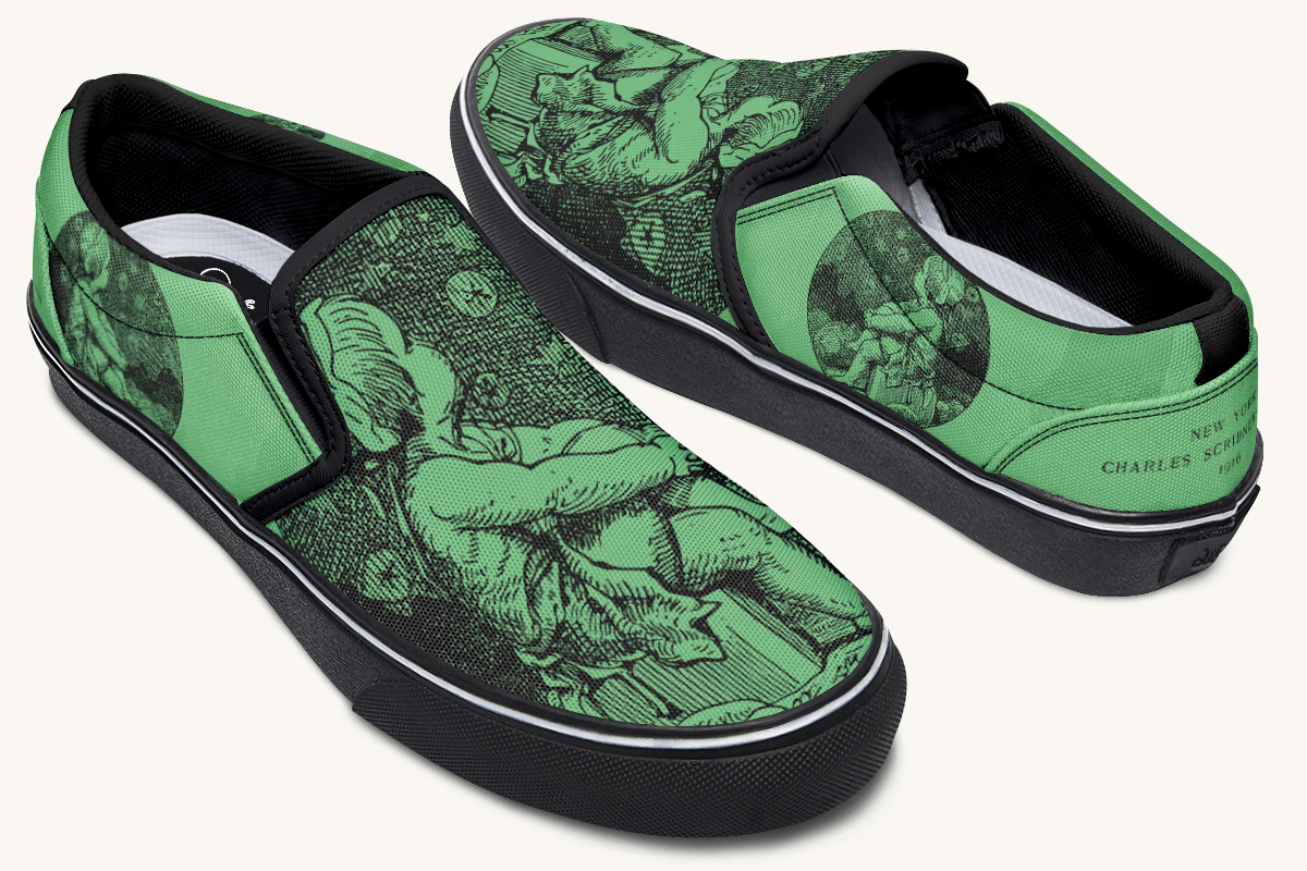 Beneath The Green Silence Slip On Shoes - Jaded Lament