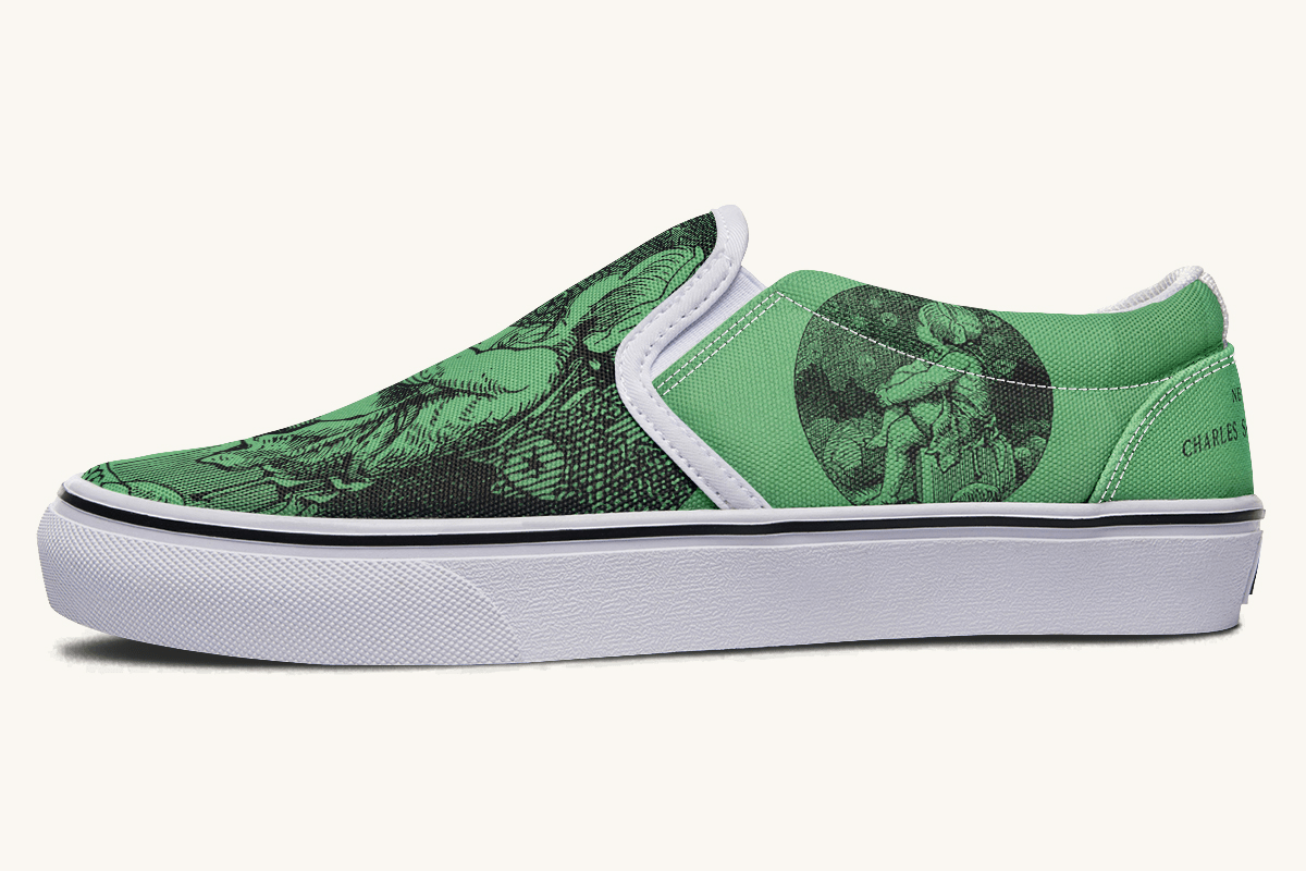 Beneath The Green Silence Slip On Shoes - Jaded Lament