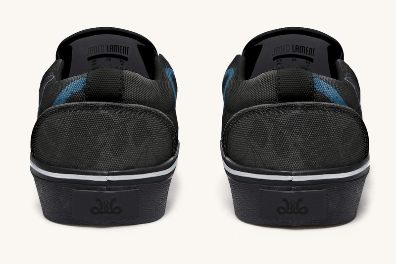 The Blue Coil Shadow Snake Slip On Shoes - Jaded Lament