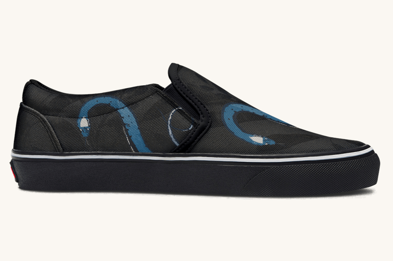 The Blue Coil Shadow Snake Slip On Shoes - Jaded Lament