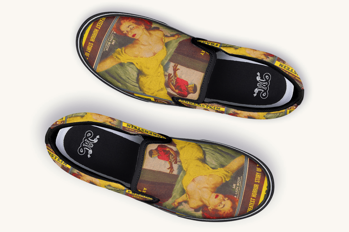 Bride of Lightning – Frankenstein Remade Slip On Shoes - Jaded Lament