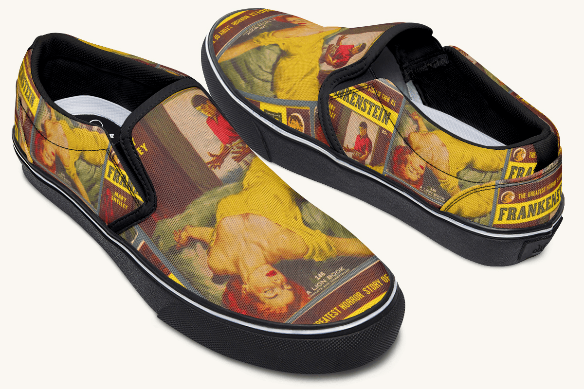 Bride of Lightning – Frankenstein Remade Slip On Shoes - Jaded Lament