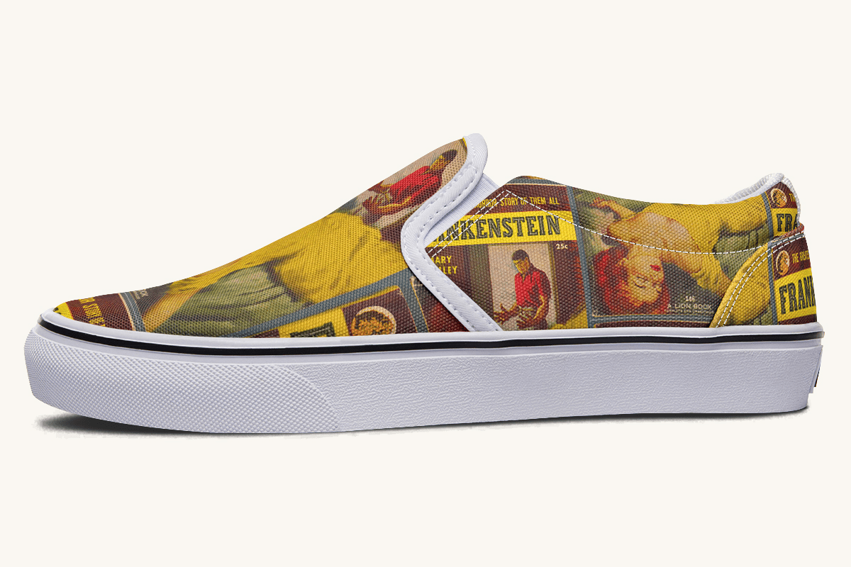 Bride of Lightning – Frankenstein Remade Slip On Shoes - Jaded Lament