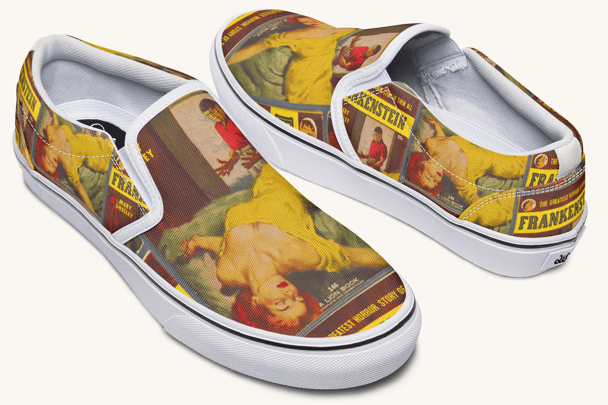 Bride of Lightning – Frankenstein Remade Slip On Shoes - Jaded Lament