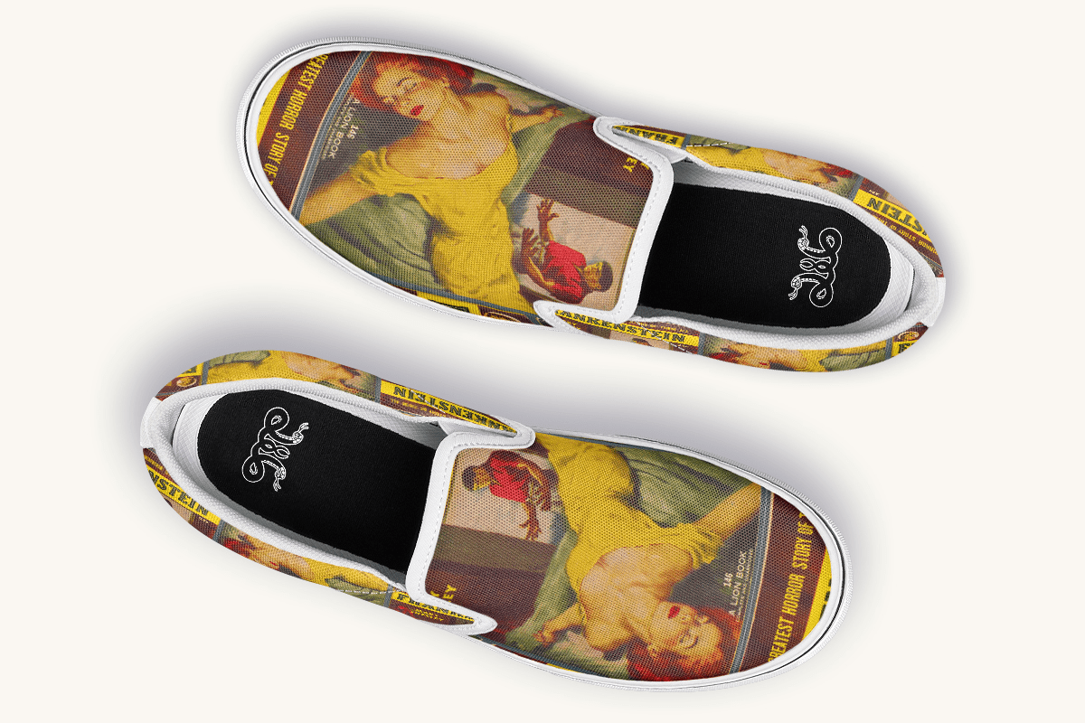 Bride of Lightning – Frankenstein Remade Slip On Shoes - Jaded Lament