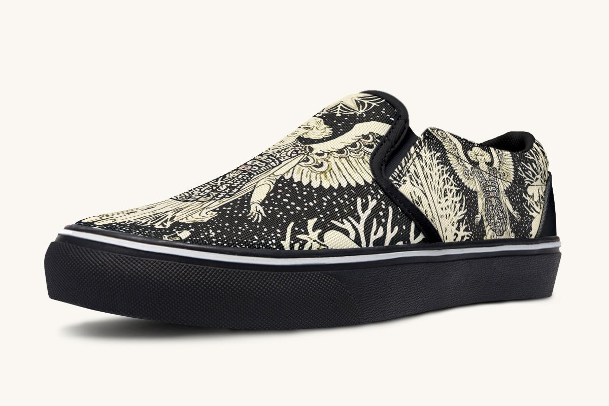 Call Upon the Star Cream Slip On Shoes - Jaded Lament