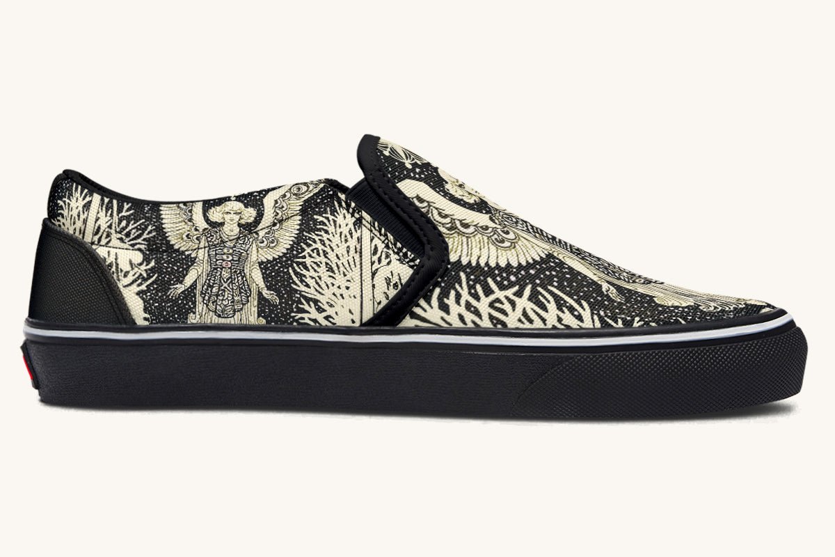 Call Upon the Star Cream Slip On Shoes - Jaded Lament
