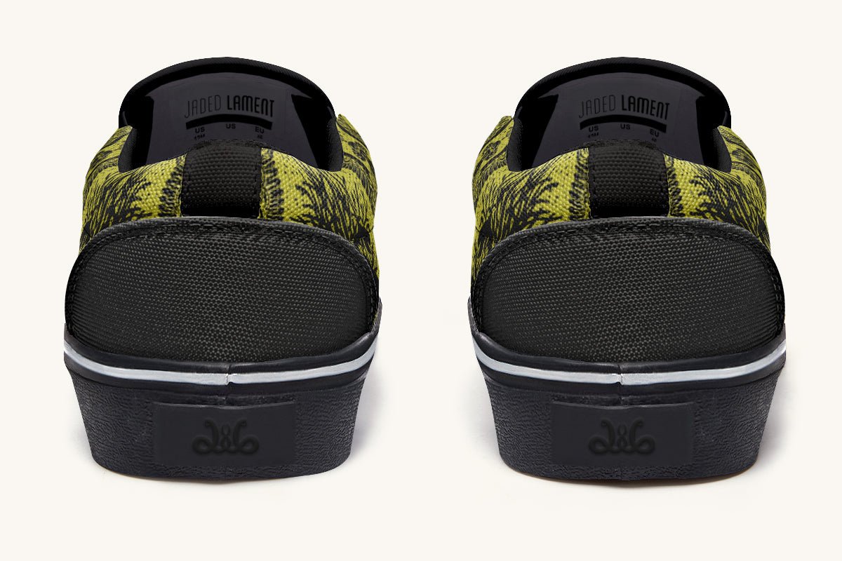 Call Upon the Star Green Black Slip On Shoes - Jaded Lament