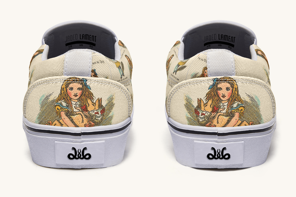 Cradle The Pig Alice in Wonderland Slip On Shoes - Jaded Lament