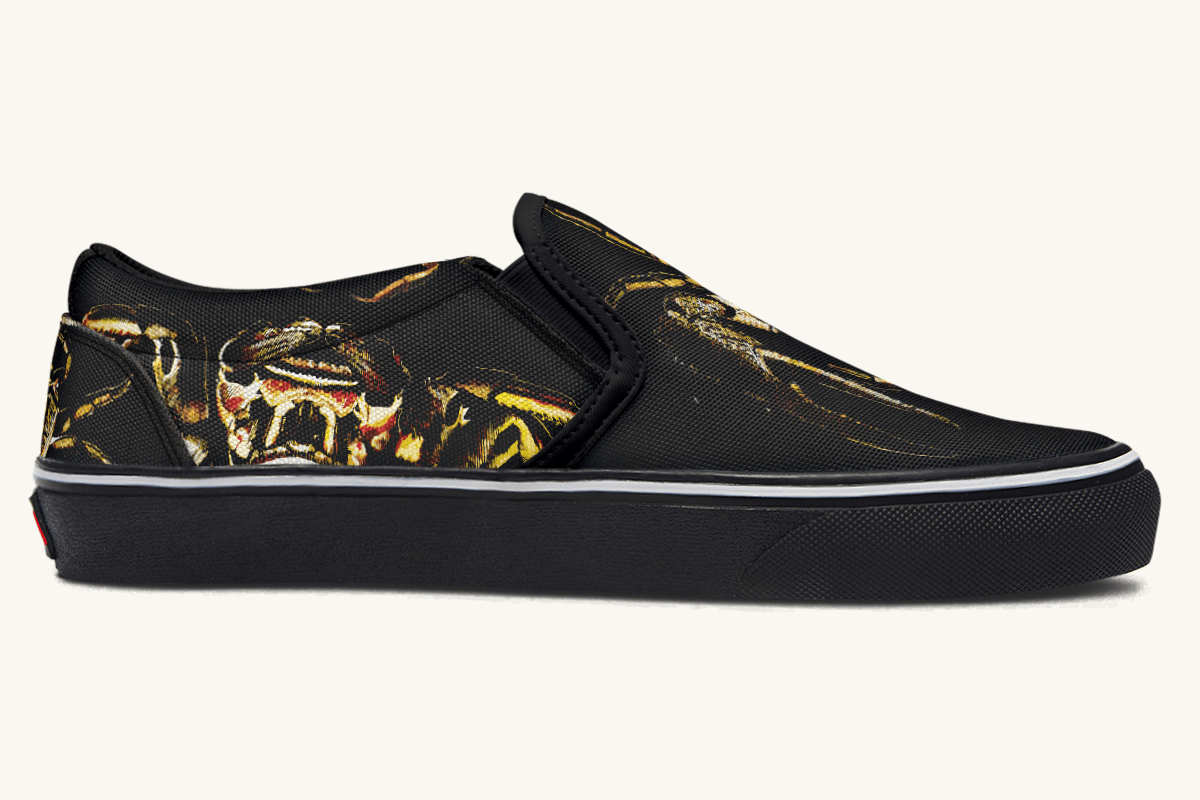 Crawl The Sea Of Stars Black Slip On Shoes - Jaded Lament