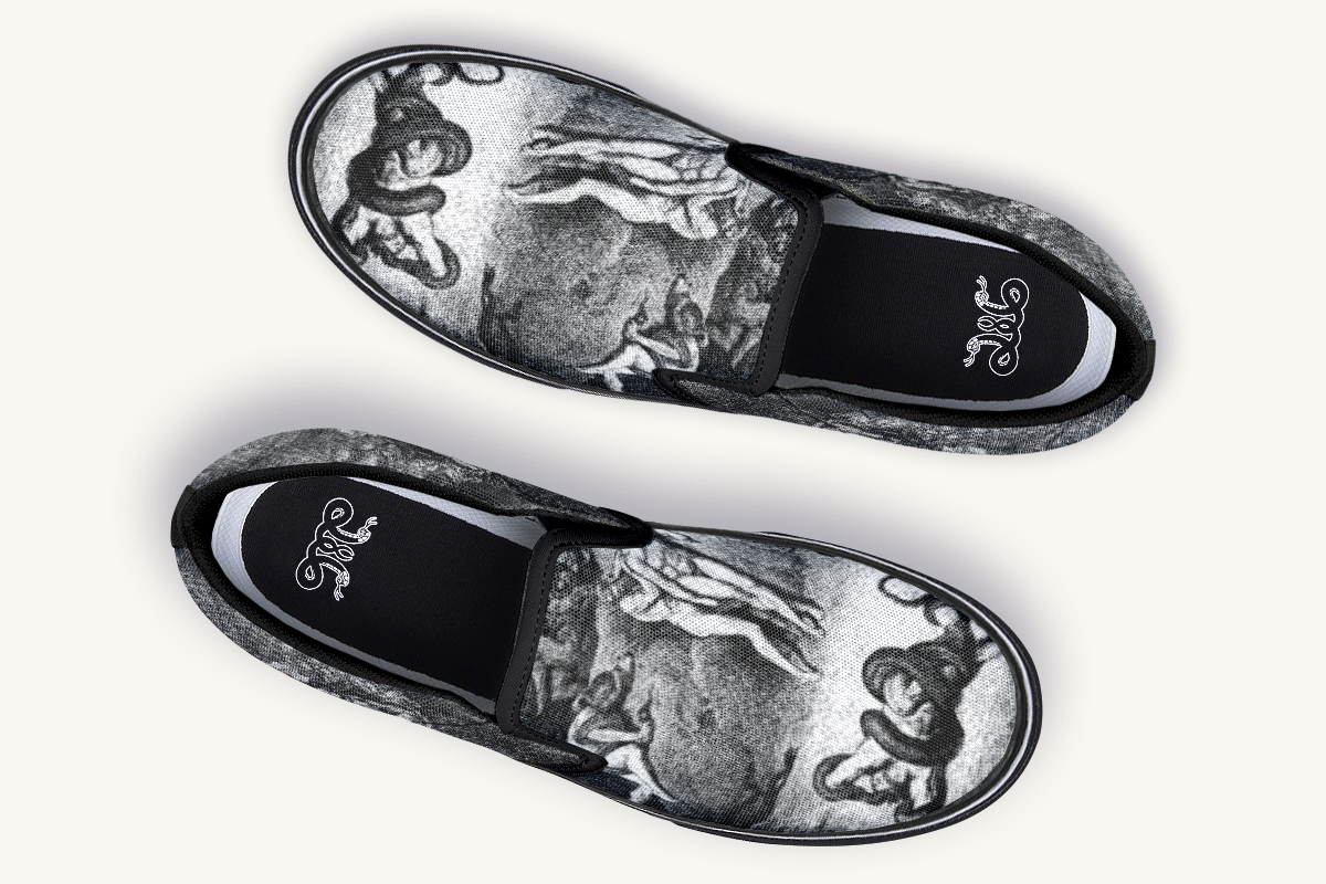 Taken and Twisted Slip On Shoes - Jaded Lament