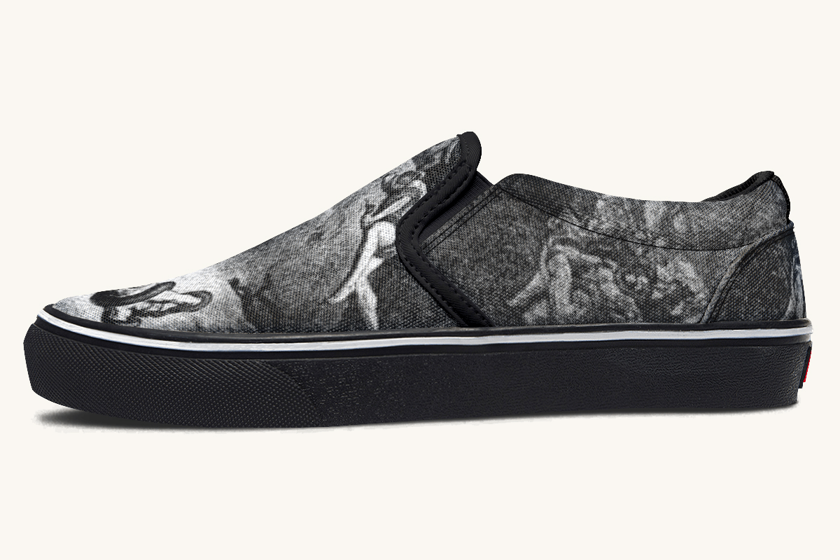 Taken and Twisted Slip On Shoes - Jaded Lament