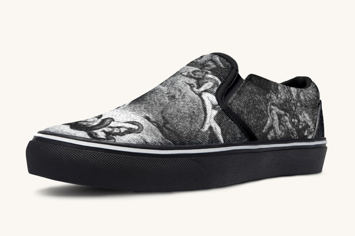 Taken and Twisted Slip On Shoes - Jaded Lament