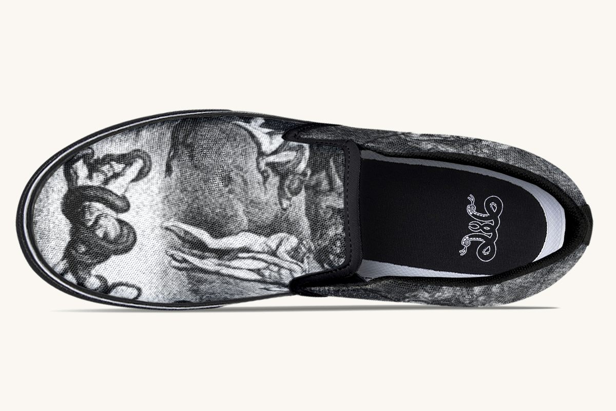 Taken and Twisted Slip On Shoes - Jaded Lament