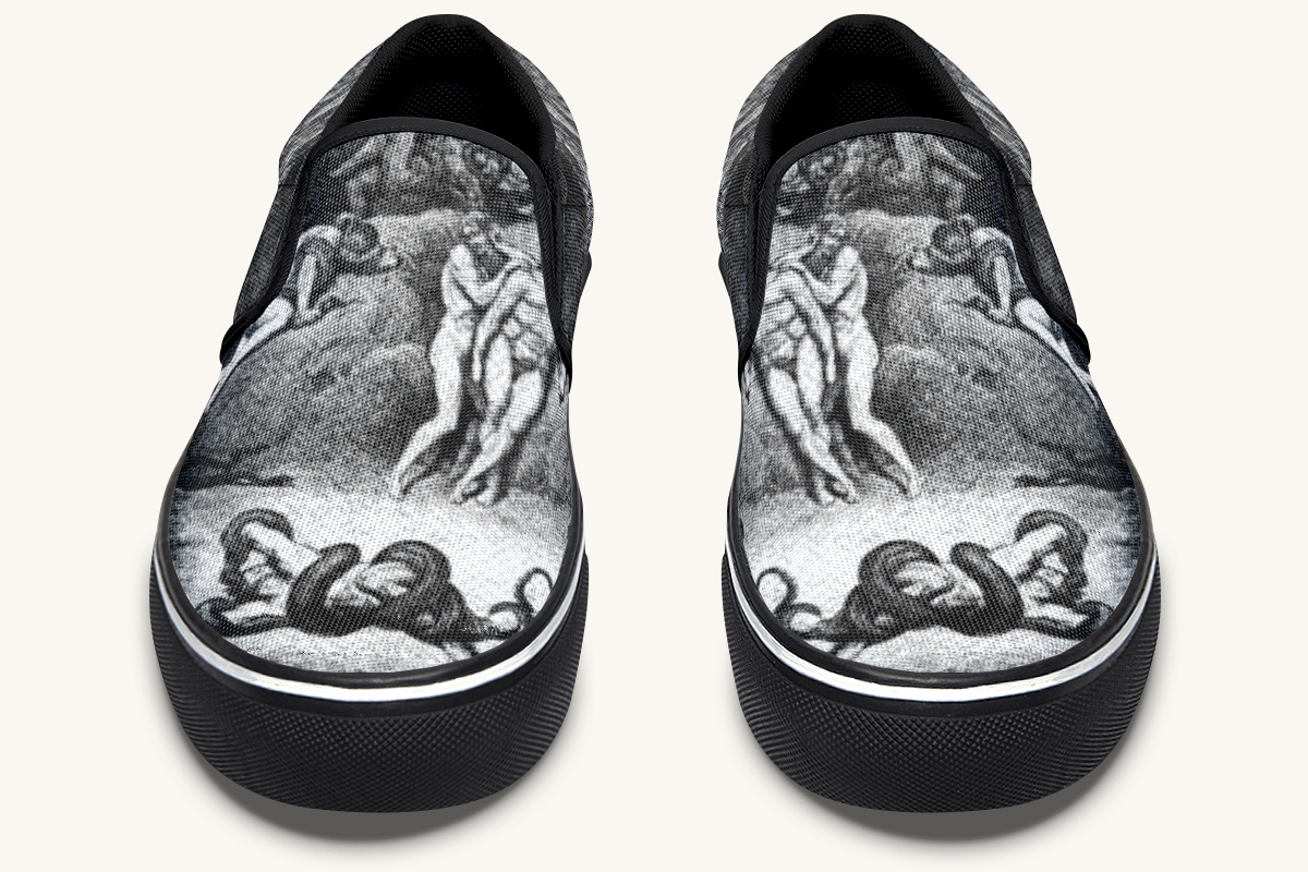 Taken and Twisted Slip On Shoes - Jaded Lament