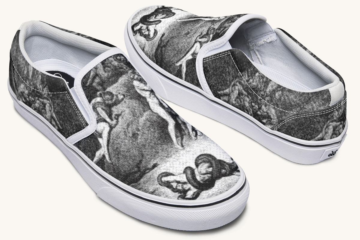 Taken and Twisted Slip On Shoes - Jaded Lament