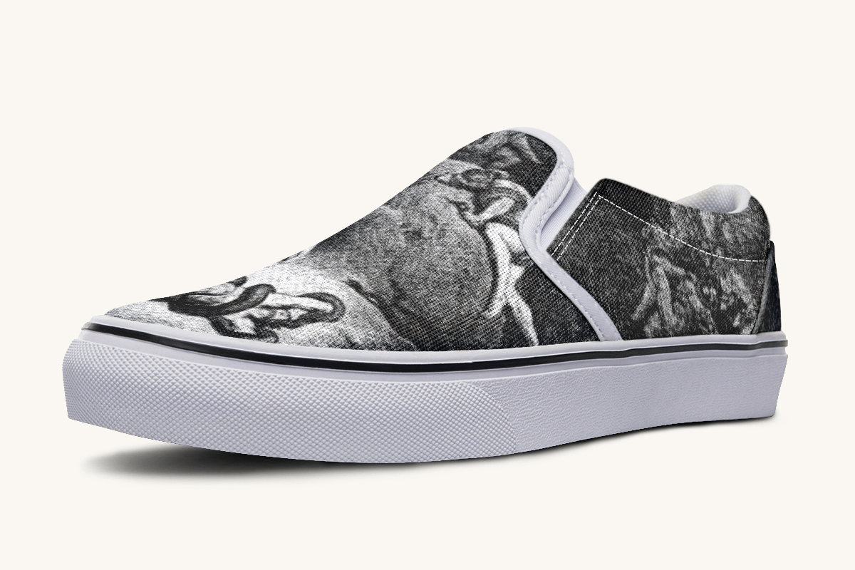 Taken and Twisted Slip On Shoes - Jaded Lament