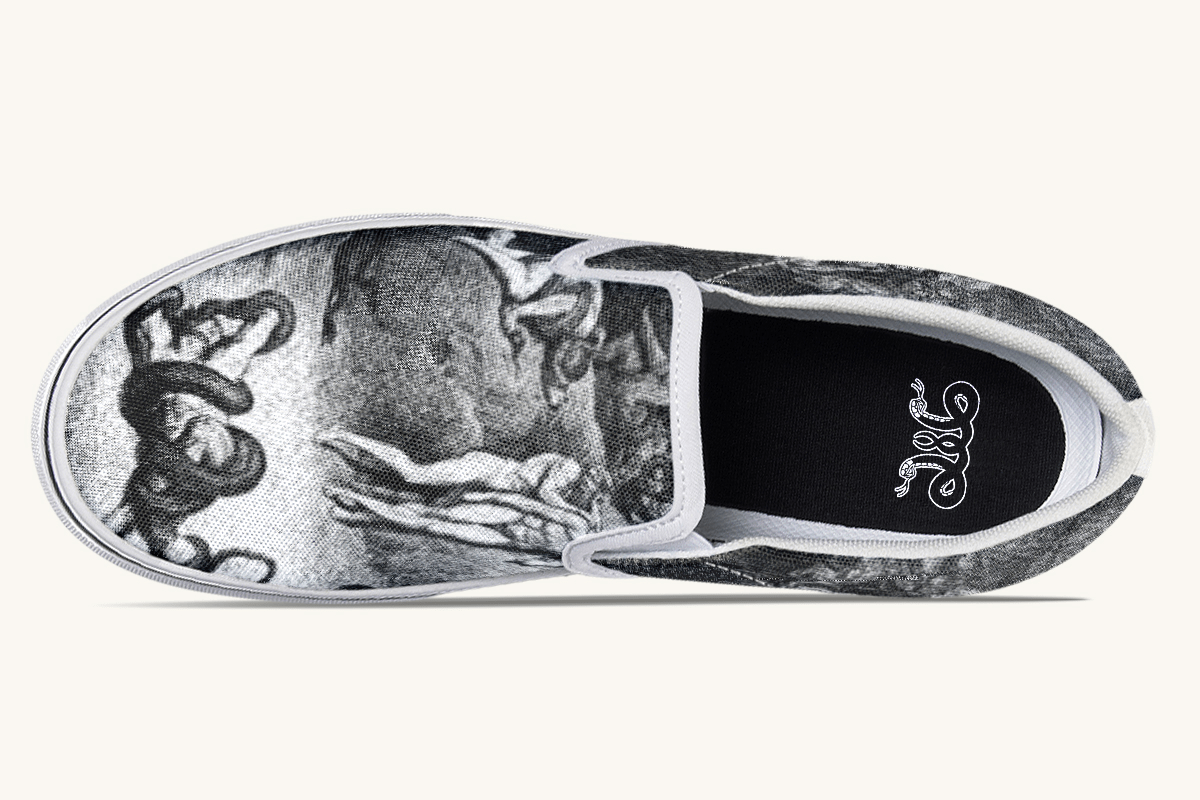 Taken and Twisted Slip On Shoes - Jaded Lament