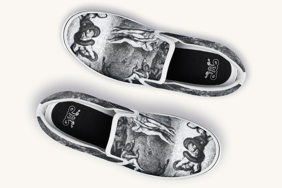 Taken and Twisted Slip On Shoes - Jaded Lament