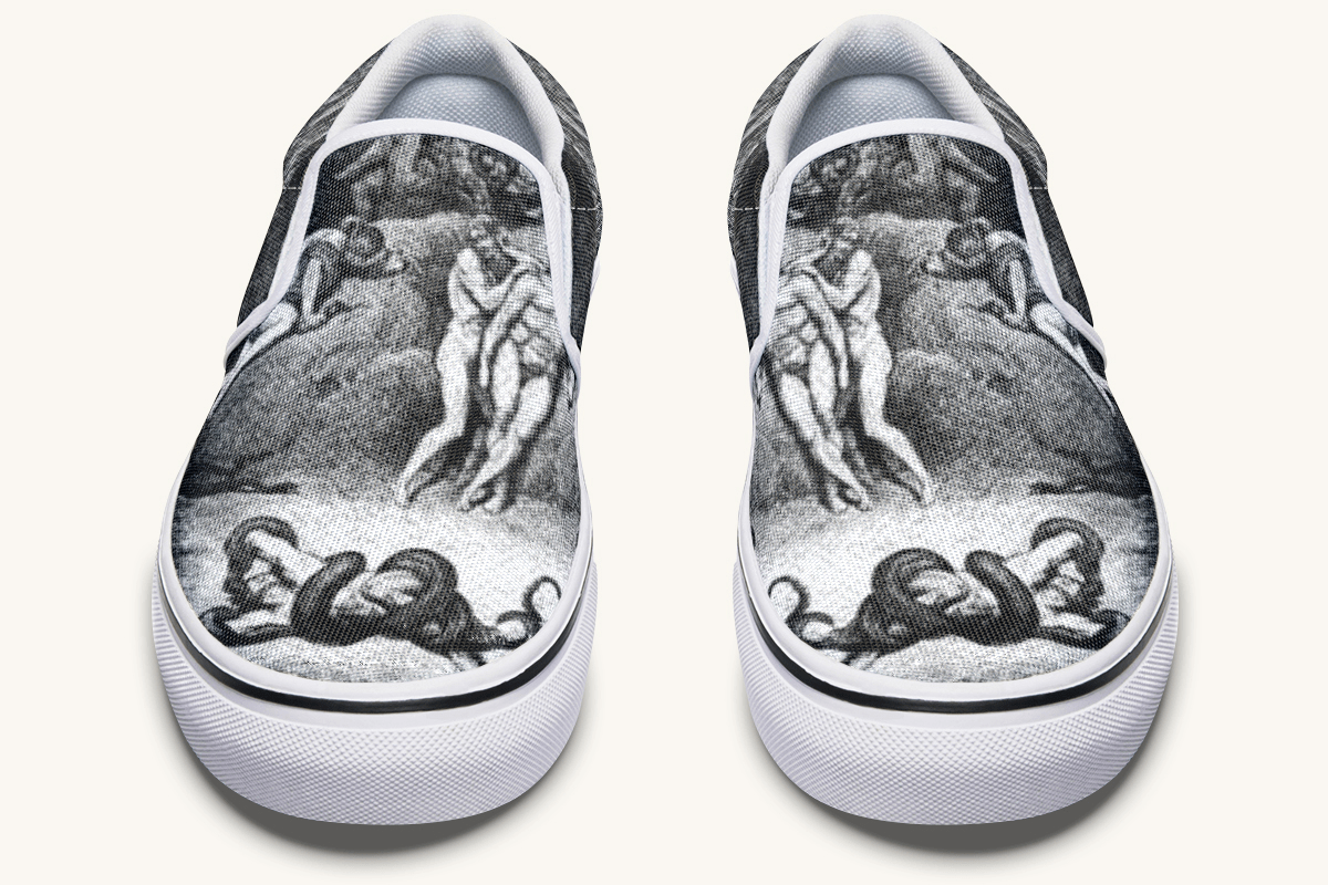 Taken and Twisted Slip On Shoes - Jaded Lament