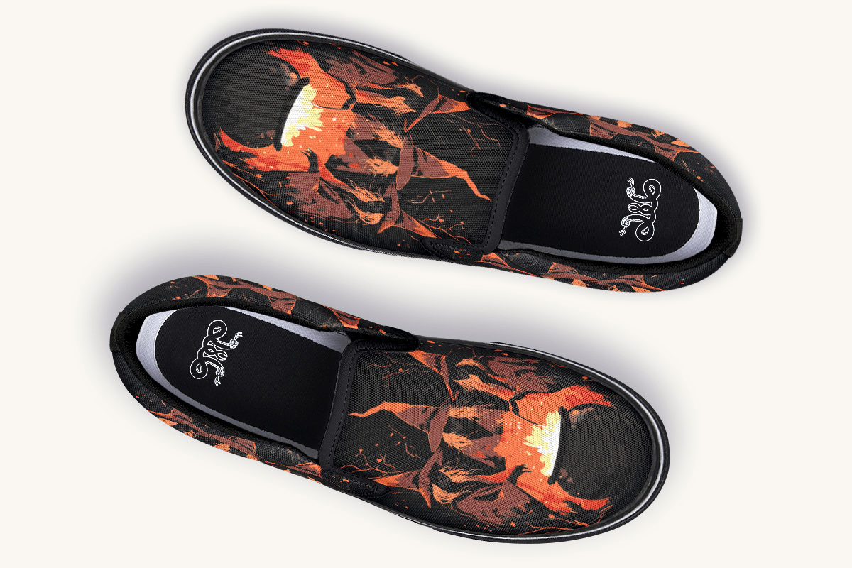 Double Double Toil And Trouble Slip On Shoes - Jaded Lament