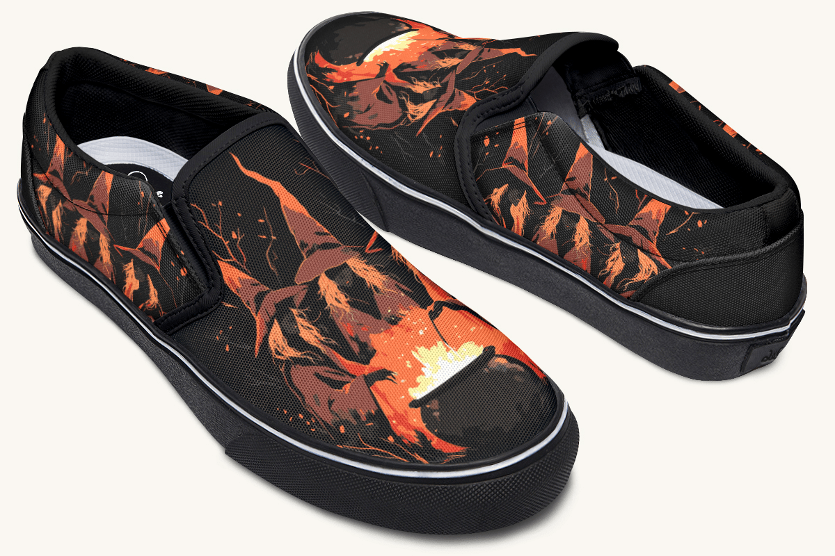 Double Double Toil And Trouble Slip On Shoes - Jaded Lament