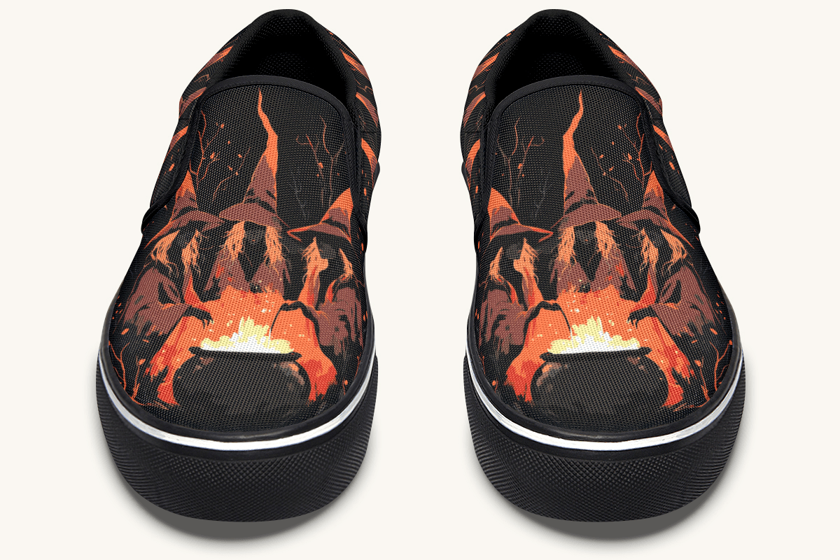 Double Double Toil And Trouble Slip On Shoes - Jaded Lament