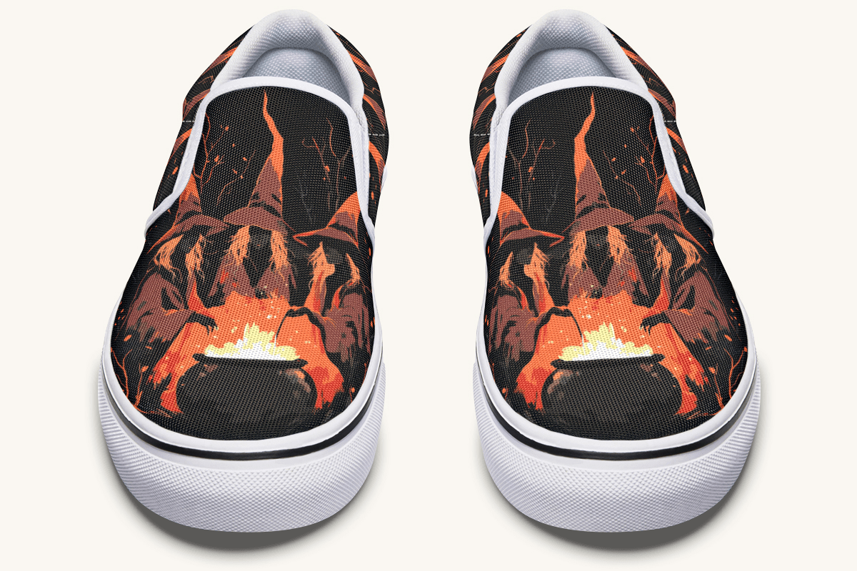 Double Double Toil And Trouble Slip On Shoes - Jaded Lament