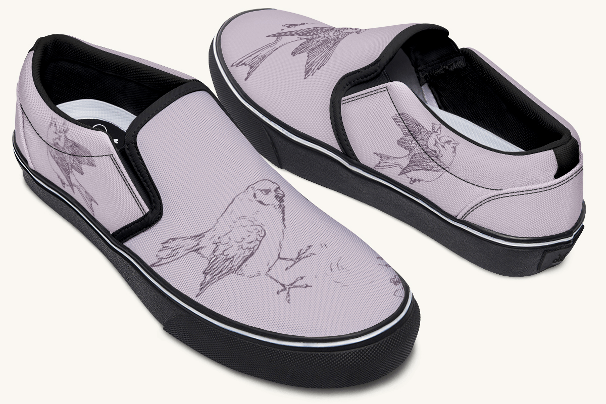 Feather And Cloud Slip On Shoes - Jaded Lament