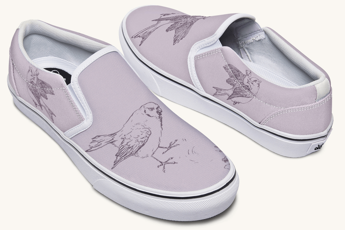 Feather And Cloud Slip On Shoes - Jaded Lament
