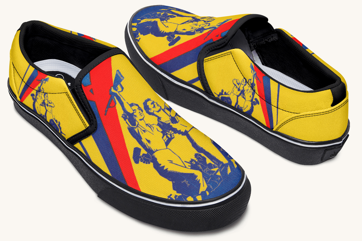 From the Ground We Rise Slip On Shoes - Jaded Lament