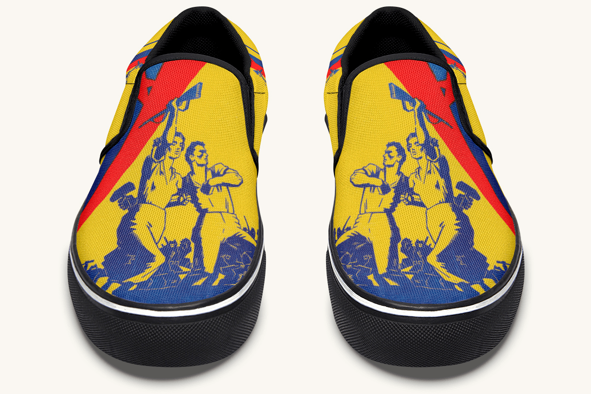 From the Ground We Rise Slip On Shoes - Jaded Lament