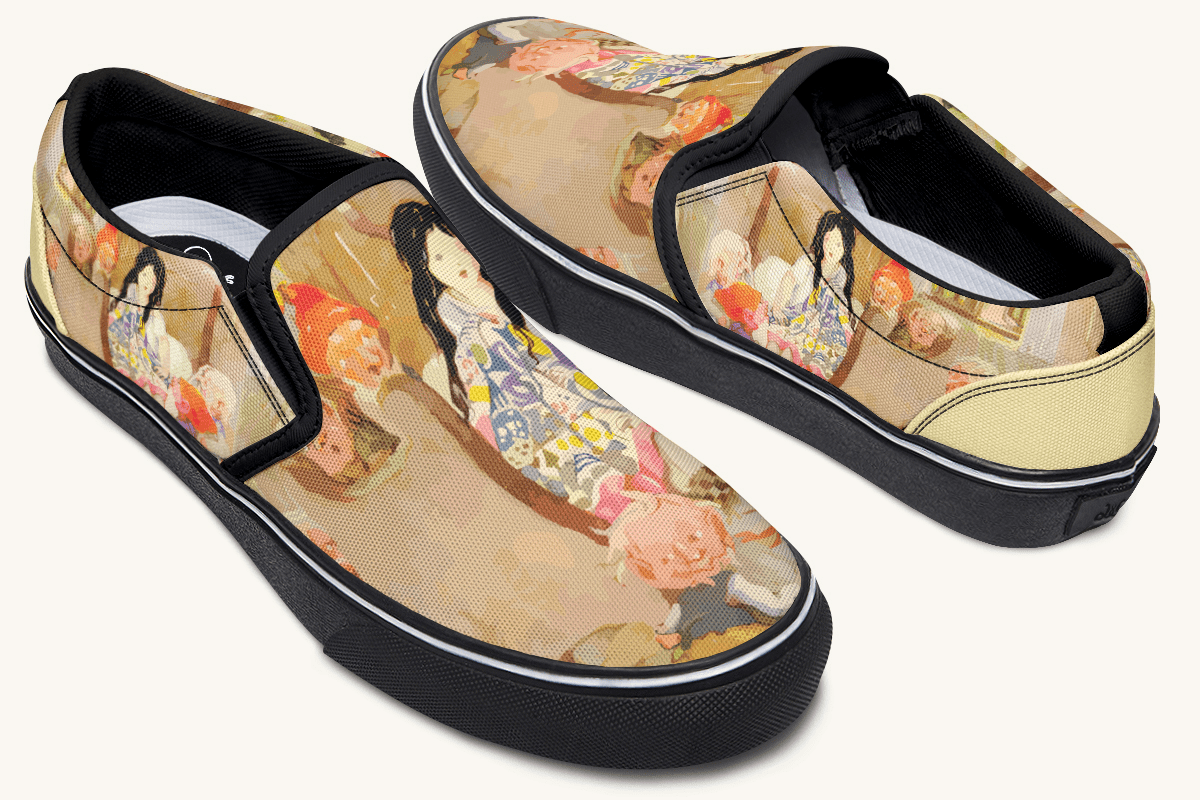 House Of Gentle Shadows Slip On Shoes - Jaded Lament