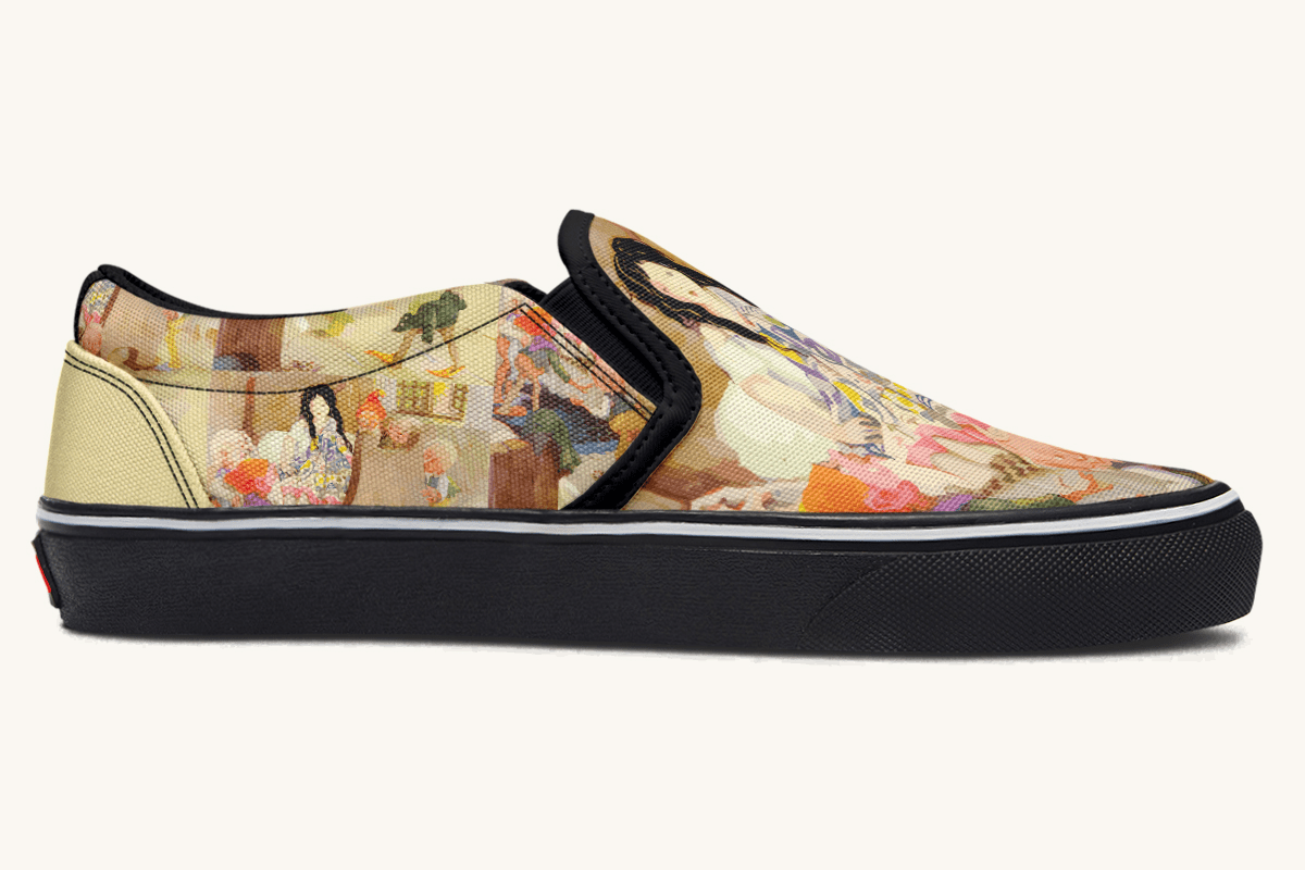 House Of Gentle Shadows Slip On Shoes - Jaded Lament
