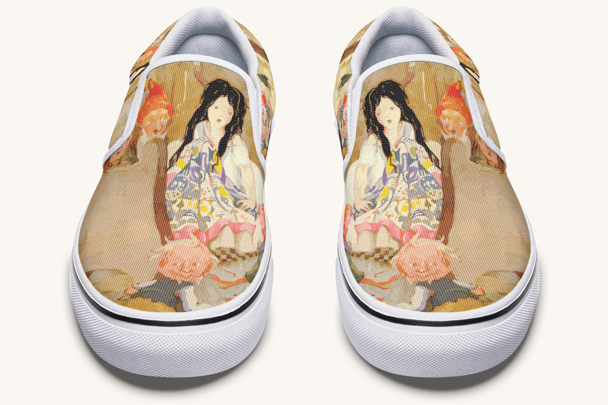 House Of Gentle Shadows Slip On Shoes - Jaded Lament