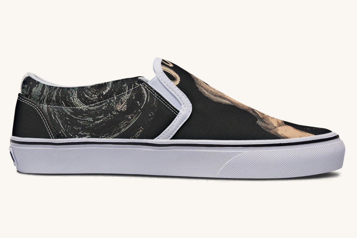 Kraken Unleashed Black Slip On Shoes - Jaded Lament