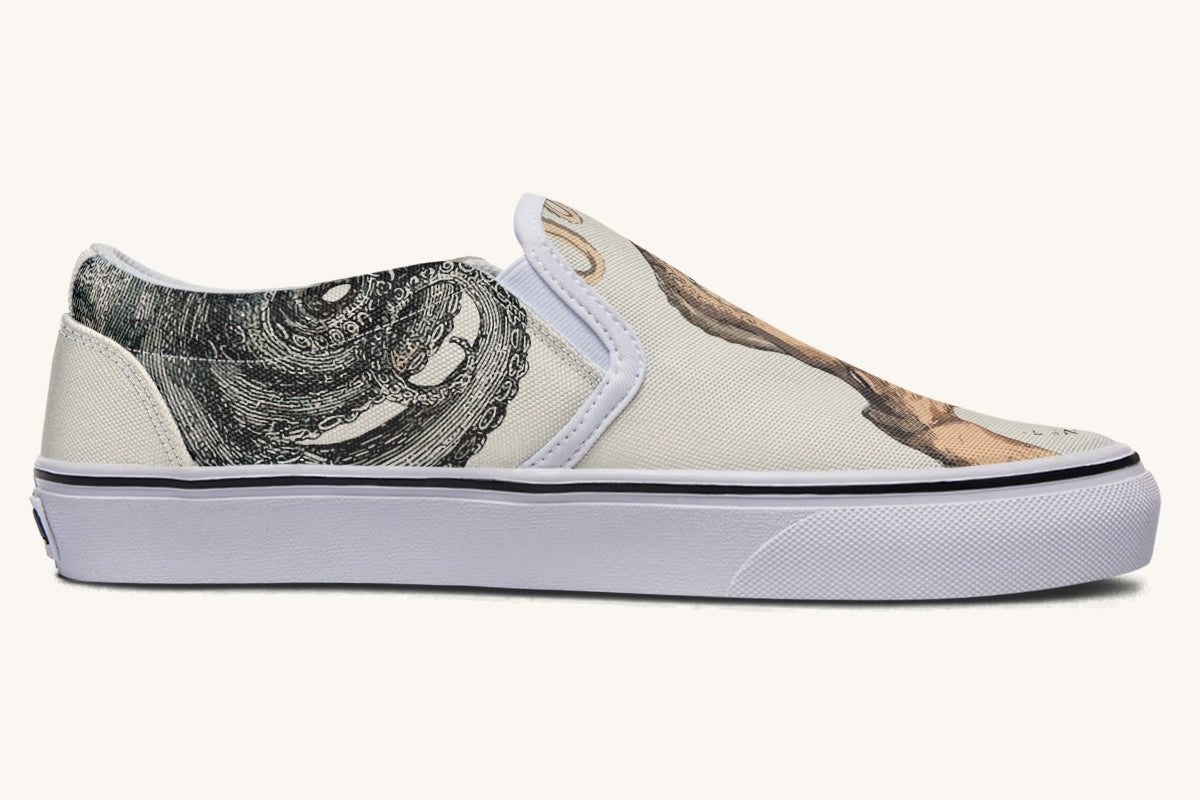 Kraken Unleashed Light Brown Slip On Shoes - Jaded Lament