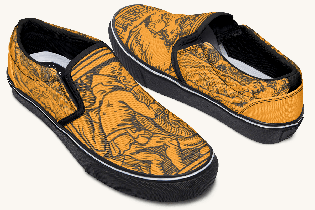 Lament Of The Carved Slip On Shoes - Jaded Lament