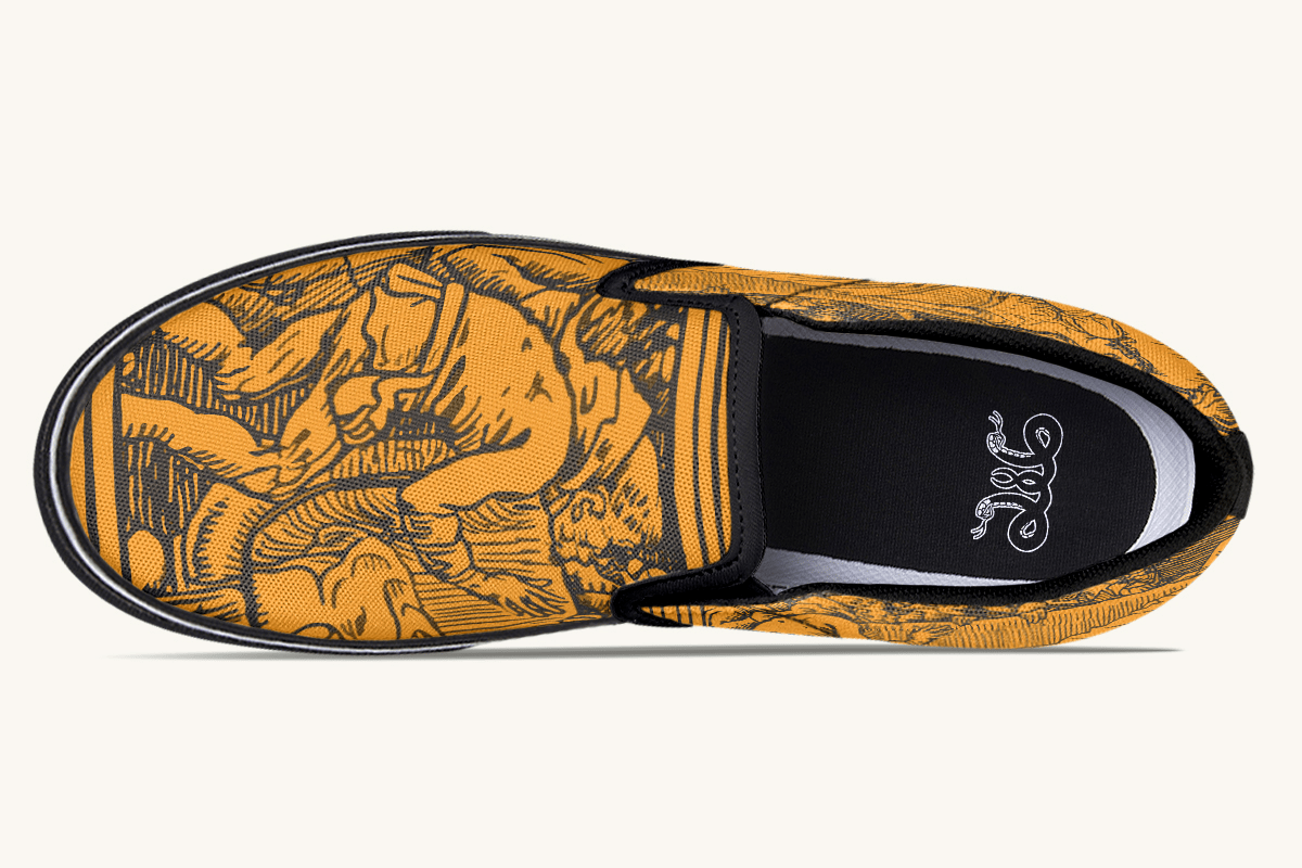 Lament Of The Carved Slip On Shoes - Jaded Lament