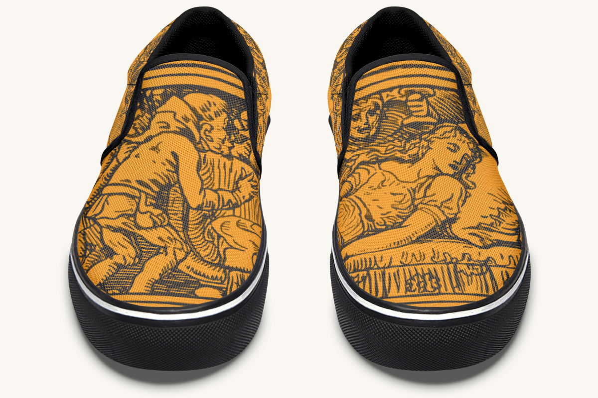 Lament Of The Carved Slip On Shoes - Jaded Lament
