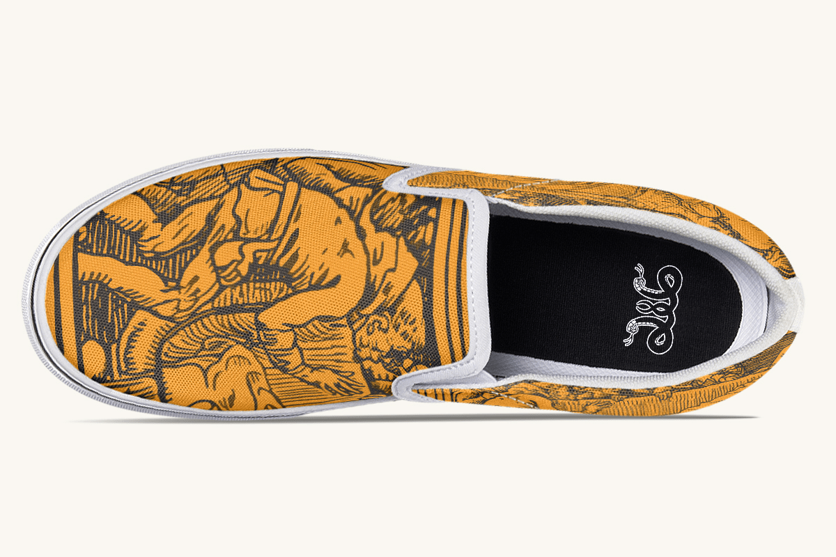 Lament Of The Carved Slip On Shoes - Jaded Lament
