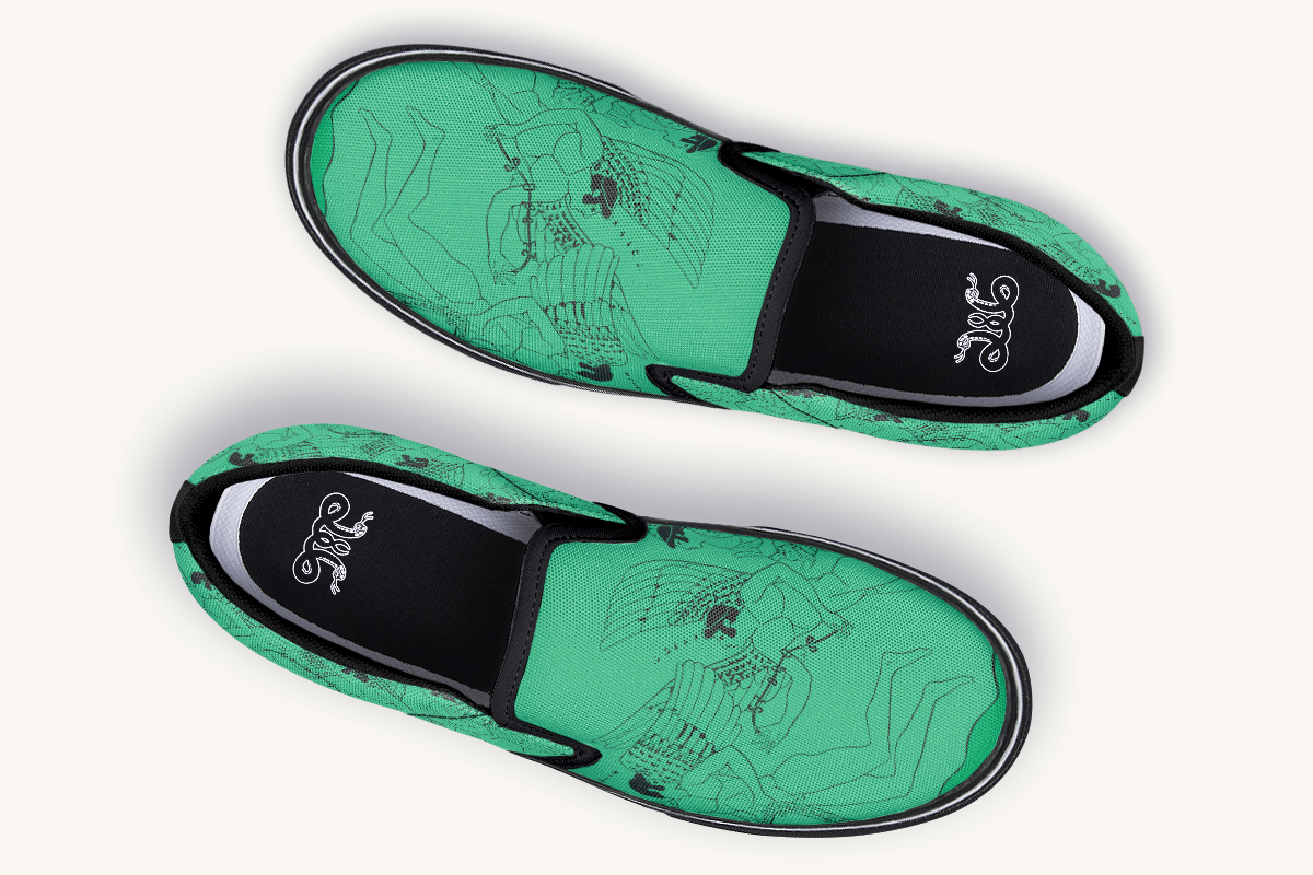 Love Gods In Flight Slip On Shoes - Jaded Lament