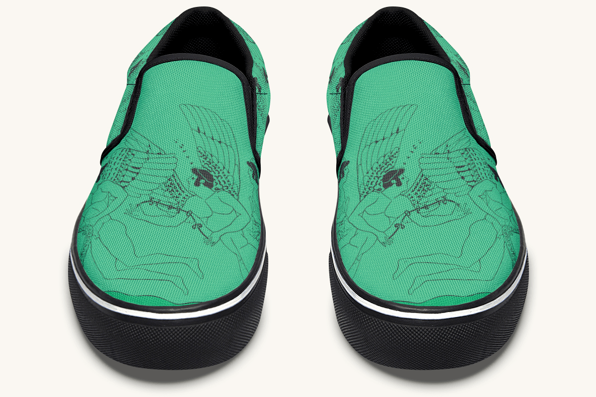 Love Gods In Flight Slip On Shoes - Jaded Lament